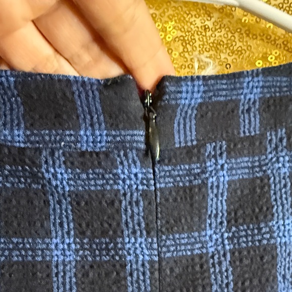 Stylish Blue Checkered Jumpsuit - Picture 4 of 8